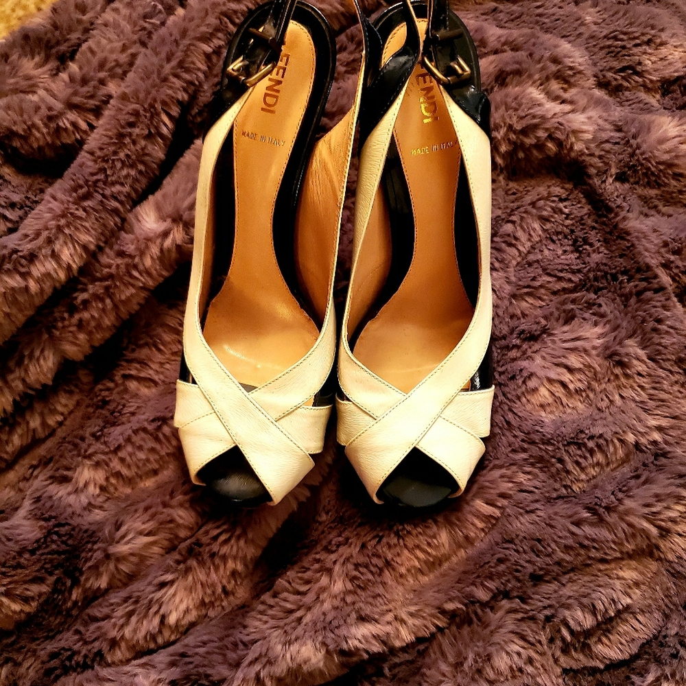 Fendi Colorblock Slingbacks